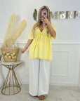 PANTALON GAZE DE COTON - BLANC