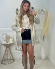 PARKA RÉVERSIBLE - BEIGE ET OR