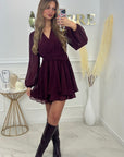 ROBE CAPUCINE - BORDEAUX