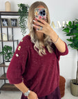 PULL ZELIE - BORDEAUX