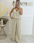 PANTALON FLORALYS - BEIGE