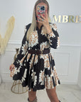 ROBE FLOWERS - CHOCOLAT