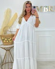ROBE GRAZIELLA LONGUE - BLANCHE