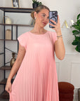 ROBE PLISSÉ - ROSE