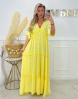 ROBE GRAZIELLA LONGUE - JAUNE