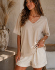 T-SHIRT HEART - BEIGE