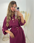 ROBE CANDICE - PRUNE