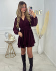 ROBE CAPUCINE - BORDEAUX