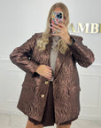 BLAZER SAMIA - CHOCOLAT