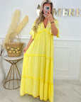 ROBE GRAZIELLA LONGUE - JAUNE