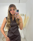ROBE MORGANE - CHOCOLAT