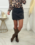 JUPE SHORT - CHOCOLAT
