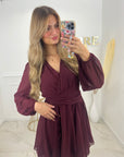 ROBE CAPUCINE - BORDEAUX