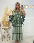 ROBE LONGUE GAZE DE COTON - KAKI