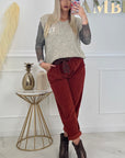 PULL SANS MANCHES - BEIGE