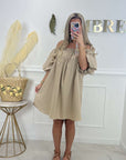 ROBE LÉANE - TAUPE
