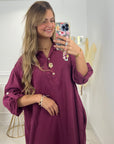 ROBE CANDICE - PRUNE