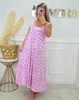 ROBE LÉOPARD FLUO - ROSE