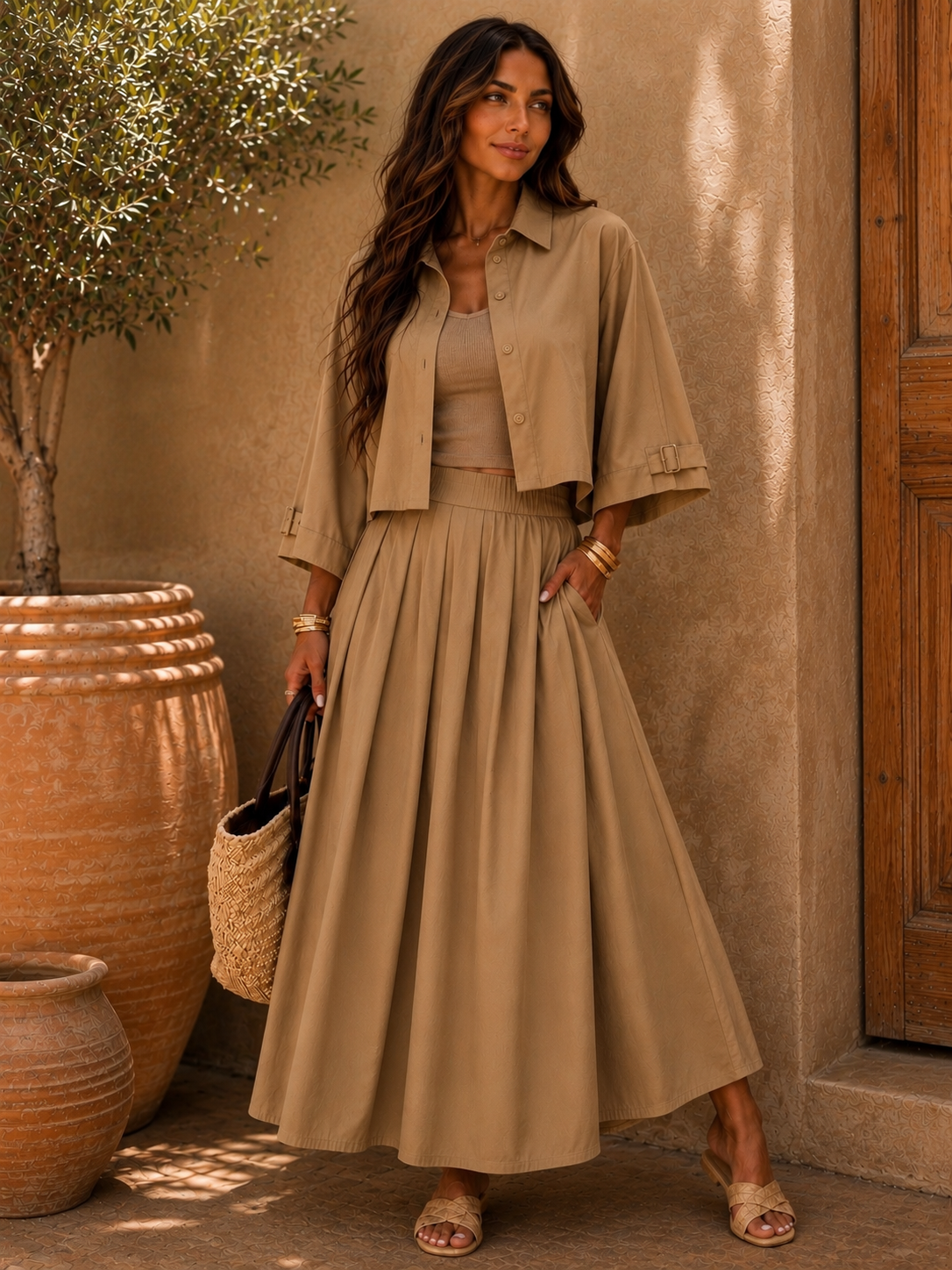 JUPE LOUISE - BEIGE