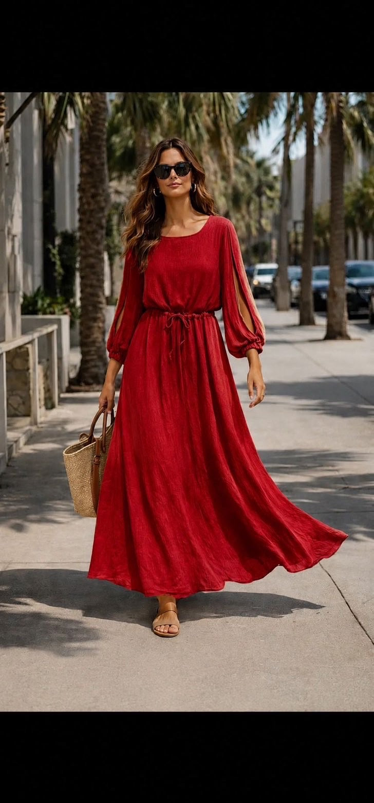 ROBE ILONA - ROUGE