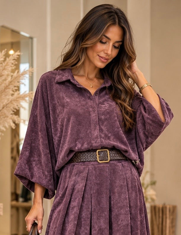 CHEMISE ROMY - PRUNE