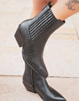 BOOTS CROCO - BLACK