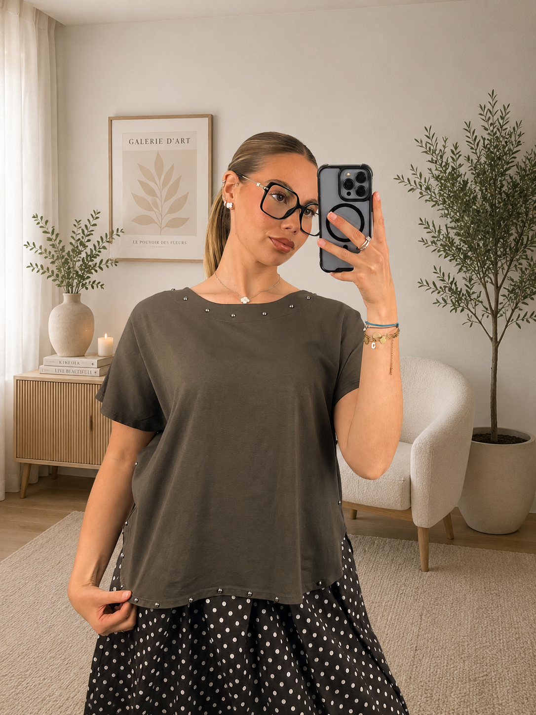 T-SHIRT LYNDA - CHOCO