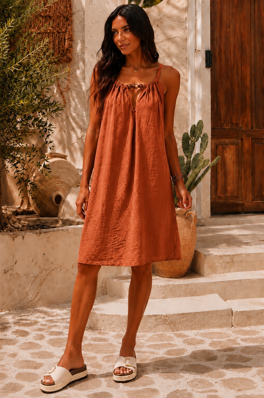 ROBE ELEA - TERRACOTA