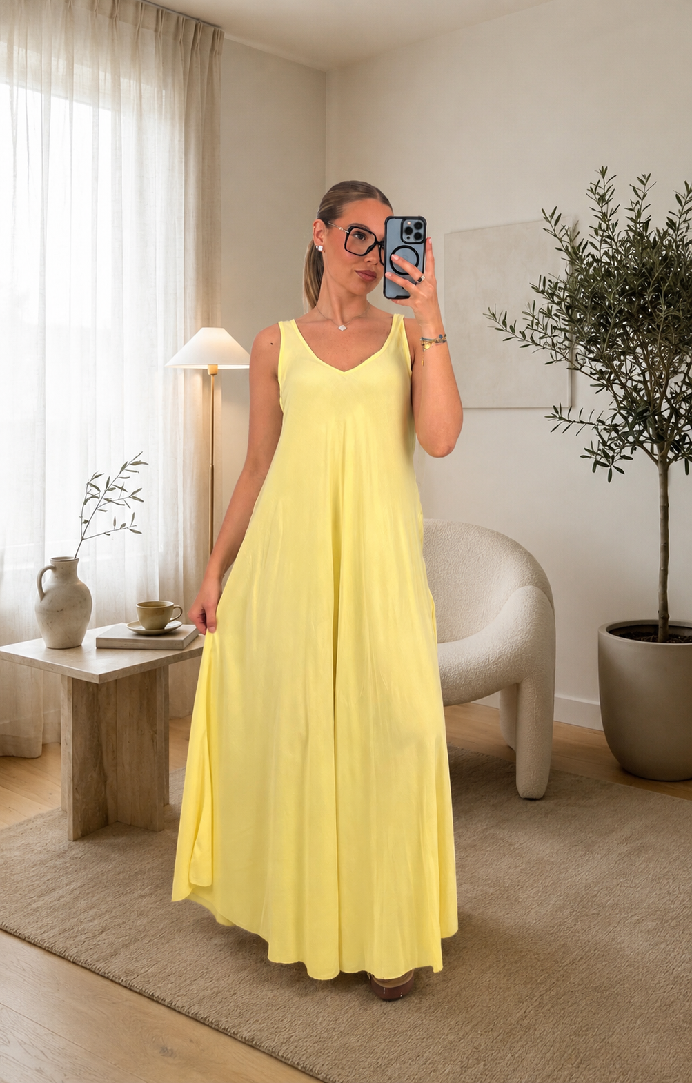 ROBE CYANA - JAUNE