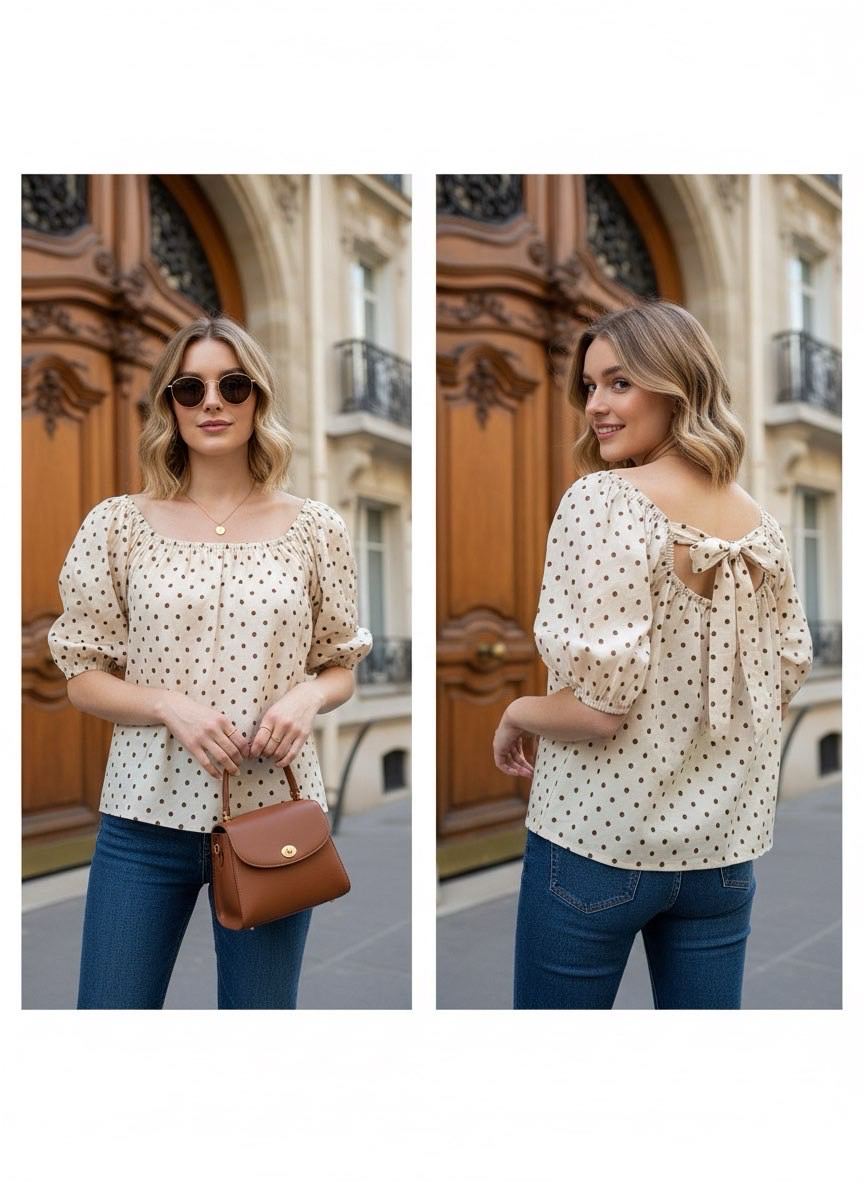 BLOUSE MONA - BEIGE