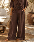 PANTALON LINO - CHOCO