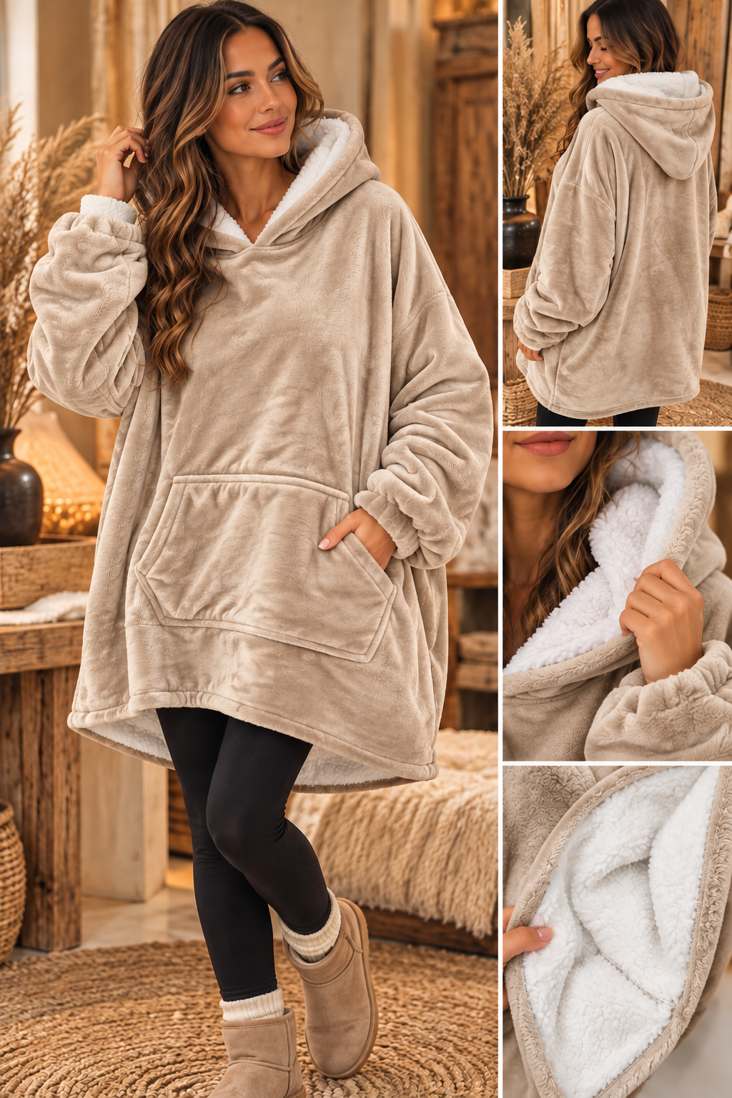 SWEAT PLAID - BEIGE