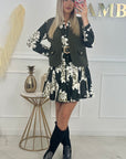ROBE FLOWERS - KAKI