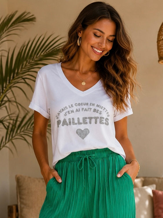 T-SHIRT PAILLETTE