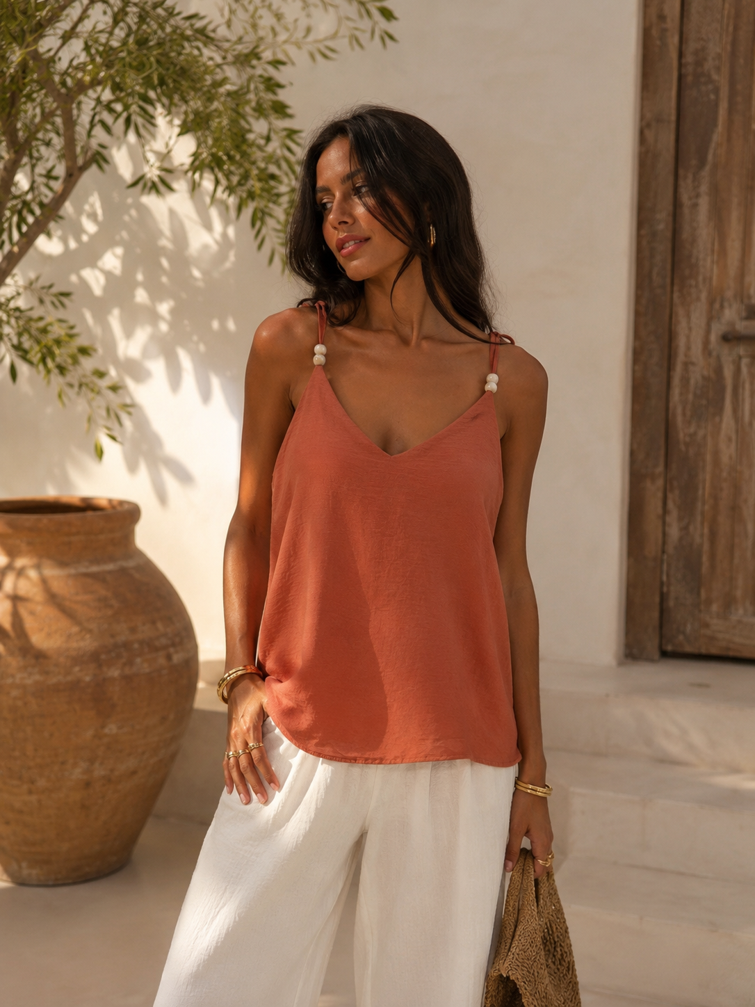 TOP NANCY - TERRACOTA