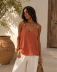TOP NANCY - TERRACOTA