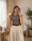 TOP UNI - TAUPE