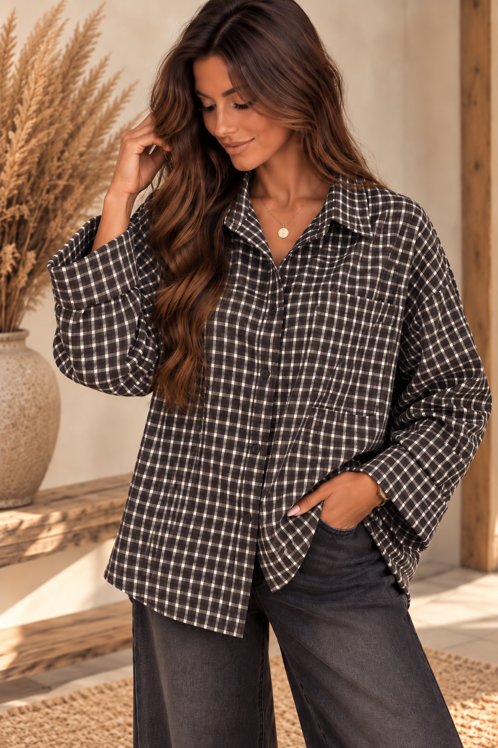 CHEMISE CASSIE - CHOCO