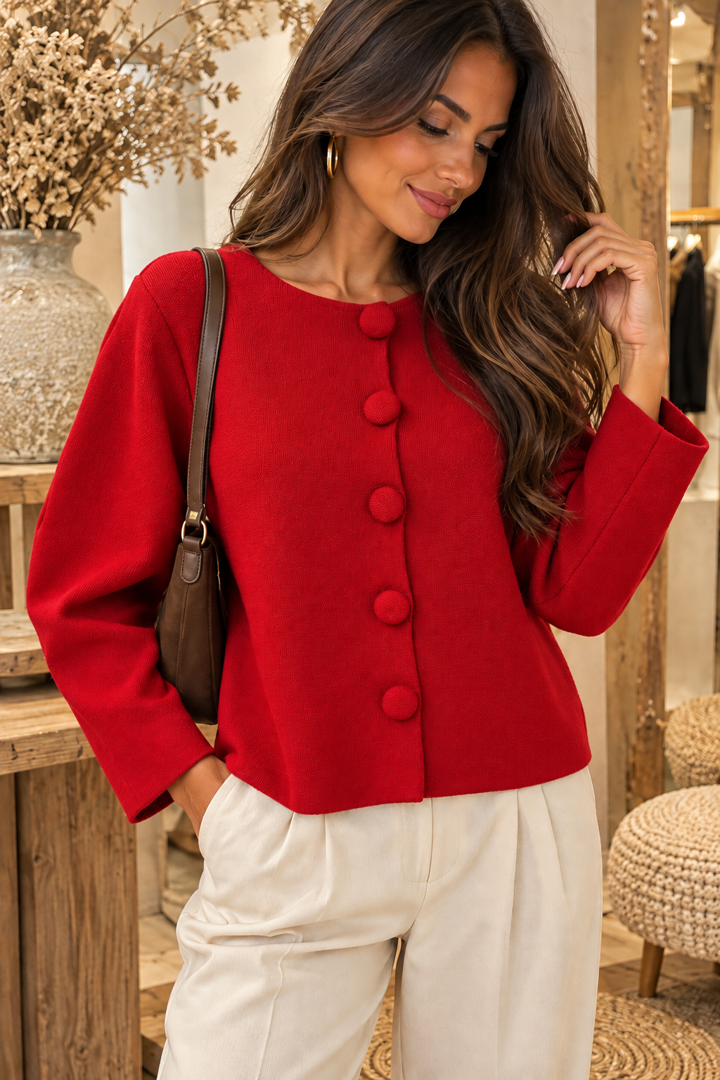 CARDIGAN SONIA - ROUGE