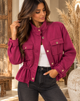 VESTE SUNA - CERISE