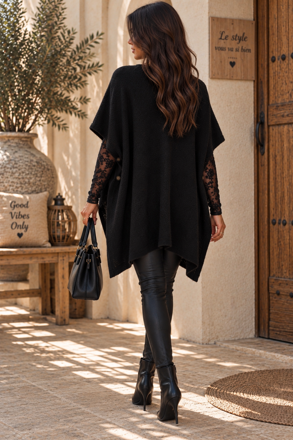 PONCHO - NOIR