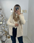 VESTE FOURRURE SANS MANCHE - BEIGE