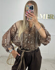 CHEMISE LISE - CHOCOLAT