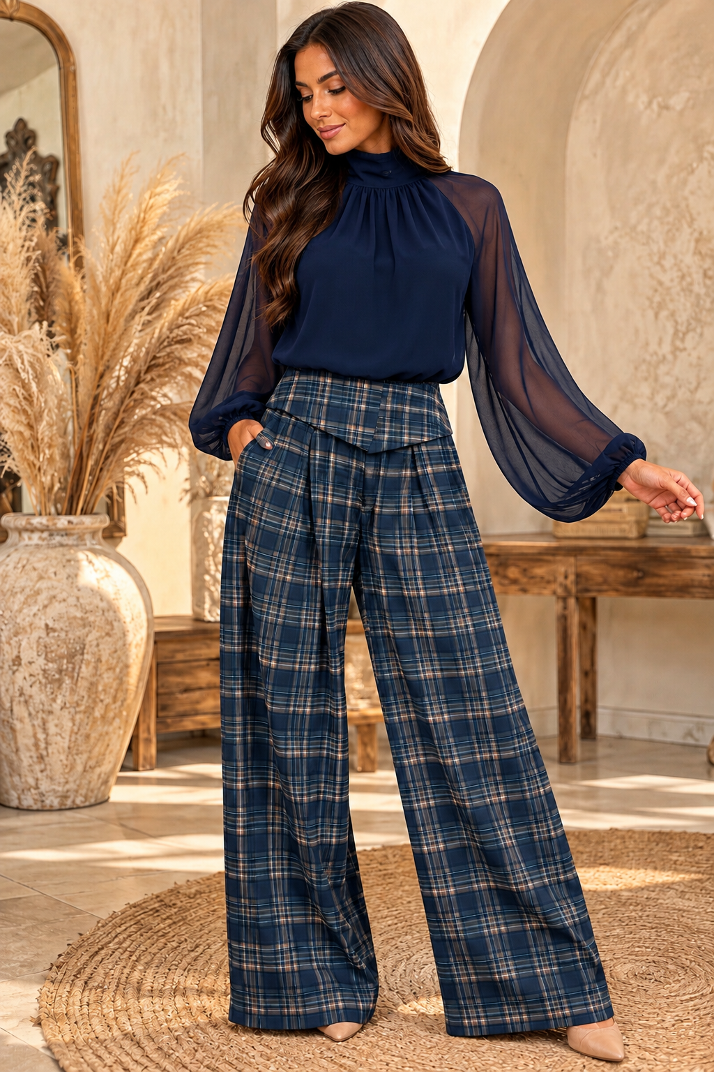 BLOUSE LYZI - BLEU