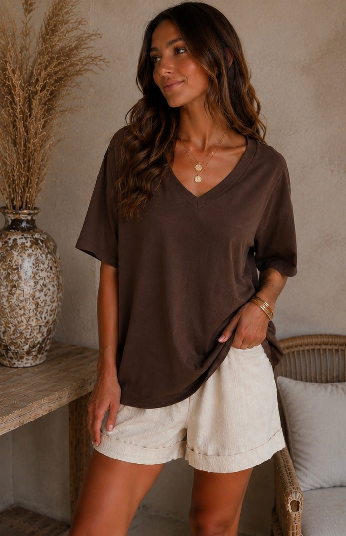T-SHIRT HEART - CHOCO
