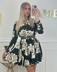 ROBE FLOWERS - KAKI