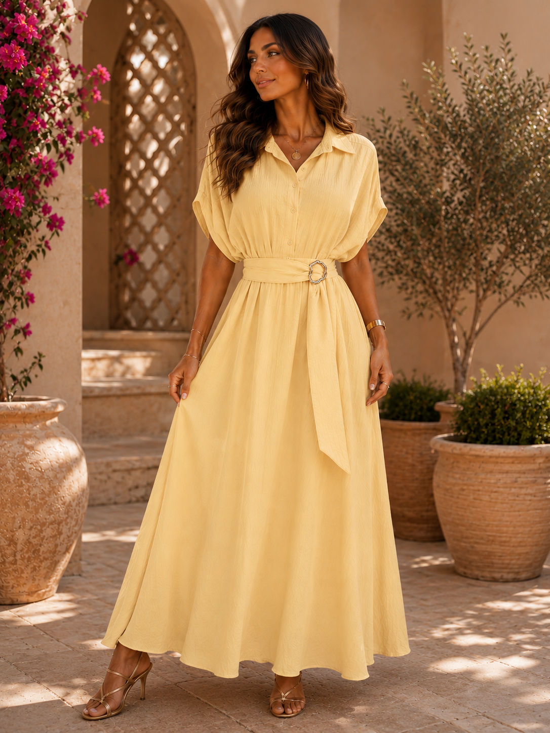 ROBE VINA - JAUNE