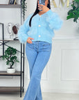 CARDIGAN LOISE - BLEU