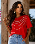 T-SHIRT LYLY - ROUGE