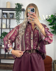 CHEMISE LISE - BORDEAUX